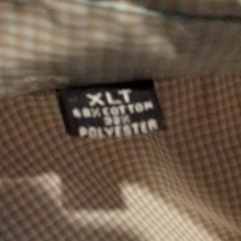 plaid Roundtree & Yorke white, orange, green XLT short sleeve shirt - Picture 8 of 8